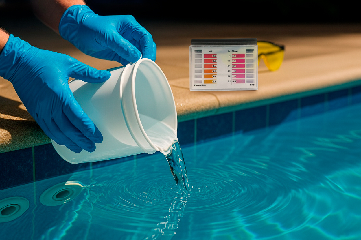 jak bezpiecznie obniżyć zasadowość (TA) za pomocą kwasu solnego