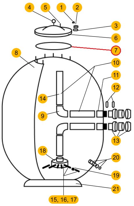 Uszczelka pokrywy filtra Aquaviva AP 1050-2000 mm