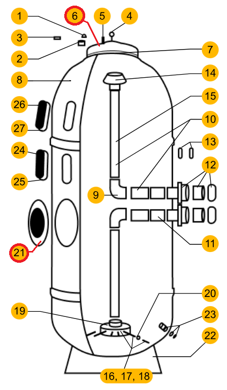 Pokrywa filtra Aquaviva AP 450-930 mm