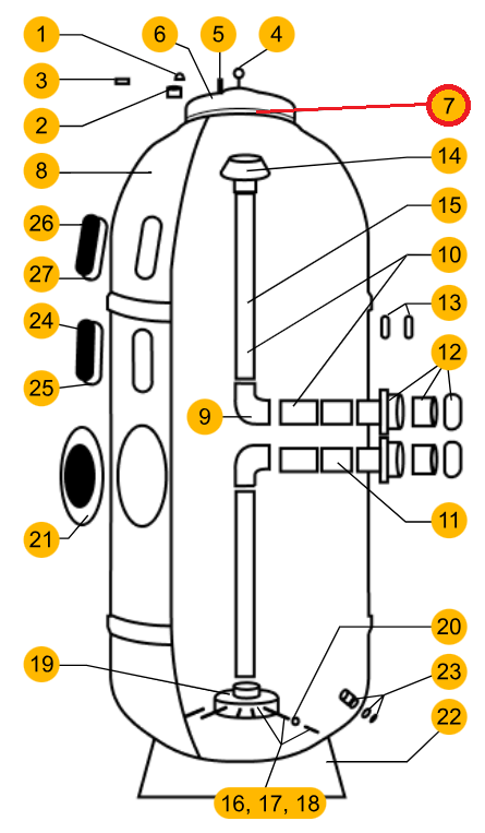 Uszczelka pokrywy filtra Aquaviva AP 450-930 mm