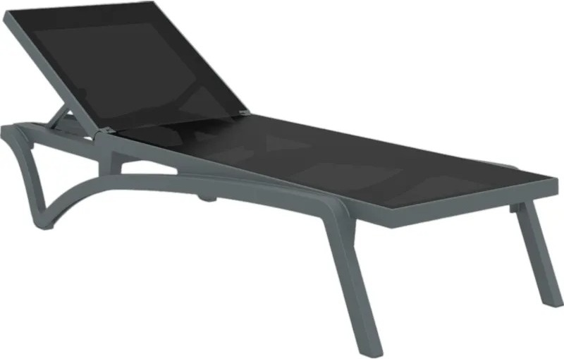 Leżak Aquaviva Pacific, ciemnoszary z czarnym