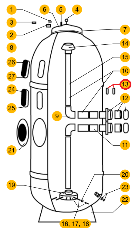 Pierścień uszczelniający mufy obudowy filtra Aquaviva AP 65 mm