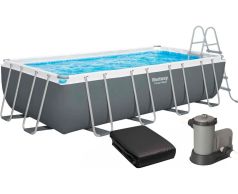 Basen stelażowy Bestway 56465 (549x274x122 cm) z filtrem wkładowym, drabinką i pokrywą