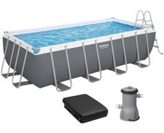 Basen stelażowy Bestway 56670 (488х244х122 cm) z filtrem wkładowym, drabinką i pokrywą