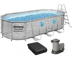 Basen stelażowy Bestway Rattan 56716 (549х274х122 cm) z filtrem wkładowym, drabinką i pokrywą