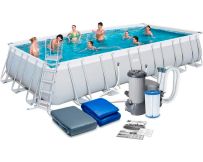 Basen stelażowy Bestway 56474 (732х366х132 cm) z filtrem wkładowym, drabinką i pokrywą
