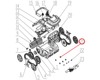 Tylne koło hamulcowe do odkurzacza Wybotics WY200, (Nr21 S.3172.04.033)