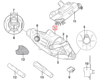 Blok silnika i akumulator Kokido do odkurzacza Voltera 25 (EV25ASM01)
