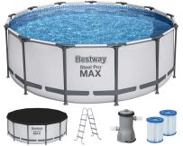 Basen stelażowy Bestway 5618W (396х122 cm) z filtrem wkładowym, drabinką i pokrywą