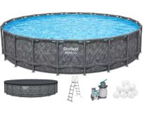 Basen stelażowy Bestway Grey 561JZ (671х132 cm) z filtrem piaskowym, pokrywą i drabinką