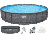 Basen stelażowy Bestway Grey 561KC (549х132 cm) z filtrem piaskowym, pokrywą i drabinką