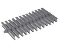 Kratka przelewowa do basenu Aquaviva KP HKE01-G Classik z połączeniem centralnym 145x22 mm (szara)