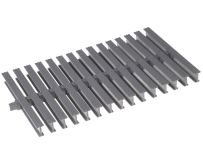 Kratka przelewowa do basenu Aquaviva KP HKE02-G Classik z połączeniem centralnym 195x22 mm (szara)