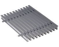 Kratka przelewowa do basenu Aquaviva KP HKE08-G Classik z połączeniem podwójnym 295x22 mm (szara)