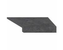 Narożny element typu L płytki basenowej brzegowej Aquaviva Dusk Antracite, 600x345x50 (20) mm (prawy/45°)
