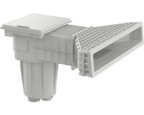 Skimmer do basenów z włókna szklanego 6° Hayward X-Pro 600 wkładki mosiężne, wkładka biała