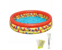 Basen dmuchany dla dzieci Bestway 51202 (168x38 cm) z termometrem i łatkami w zestawie