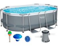 Basen stelażowy Bestway Power Steel 5614A (305х200х84 cm) z filtrem wkładowym, termometrem i dozownikiem w zestawie