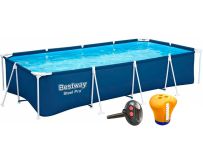 Basen stelażowy Bestway 56405 (400х211х81 cm) z termometrem i dozownikiem w zestawie