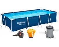 Basen stelażowy Bestway 56424 (400х211х81 cm) z filtrem wkładowym, termometrem i dozownikiem w zestawie