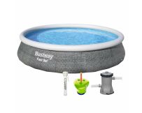 Basen rozporowy Bestway 57376 (396х84 cm) z filtrem wkładowym, termometrem i dozownikiem w zestawie