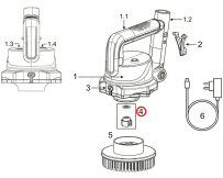 Złącze do podkładki i szczotki Kokido SCRUBBY