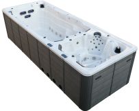 Jacuzzi pływackie Aquajoy Equilibrium (580х220х150 cm), srebrno-biały marmur