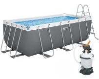 Basen stelażowy Bestway 56457 (412х201х122 cm) z filtrem piaskowym i drabinką