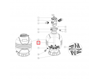 Kolektor 89012515 w komplecie z rurą do filtrów Emaux MFV17/ 20/ 24/ 27A/ 27/31A/ 31/ 35