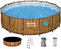 Basen stelażowy Bestway 561JM (427х107 cm) z filtrem wkładowym, drabinką i pokrywą