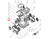 Koło zębate rolkowe do odkurzacza Wybotics WY200, (Nr8 S.WY3312Pro.023)