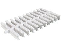 Kratka przelewowa do basenu Aquaviva KP HKE01 Classik z połączeniem centralnym 145x22 mm (biała)