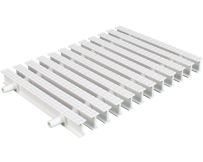 Kratka przelewowa do basenu Aquaviva KP HKE06 Classik z połączeniem podwójnym 195x22 mm (biała)