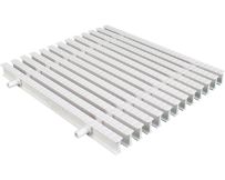 Kratka przelewowa do basenu Aquaviva KP HKE08 Classik z połączeniem podwójnym 295x22 mm (biała)