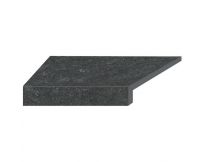 Narożny element typu L płytki basenowej brzegowej Aquaviva Stellar Dark Grey, 600x345x50 (20) mm (lewy/45°)