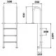 Drabinka do basenu Flexinox Wall (4 stopnie), AISI-316