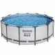 Basen stelażowy Bestway 5618W (396х122 cm) z filtrem wkładowym, drabinką i pokrywą