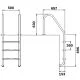 Drabinka do basenu Flexinox Standard (2 stopnie), AISI-316L