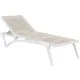 Leżak Aquajoy Pacific, biały z szaro-brązowym