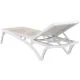 Leżak Aquajoy Pacific, biały z szaro-brązowym