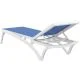 Leżak Aquajoy Pacific, biały z niebieskim