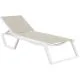 Leżak Aquajoy Rio PRO, biały z szaro-brązowym