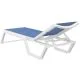 Leżak Aquajoy Rio PRO, biały z niebieskim