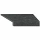 Narożny element typu L płytki basenowej brzegowej Aquaviva Stellar Dark Grey, 600x345x50 (20) mm (prawy/45°)