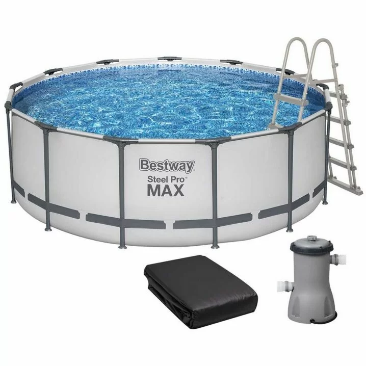 Basen stelażowy Bestway 5618W (396х122 cm) z filtrem wkładowym, drabinką i pokrywą