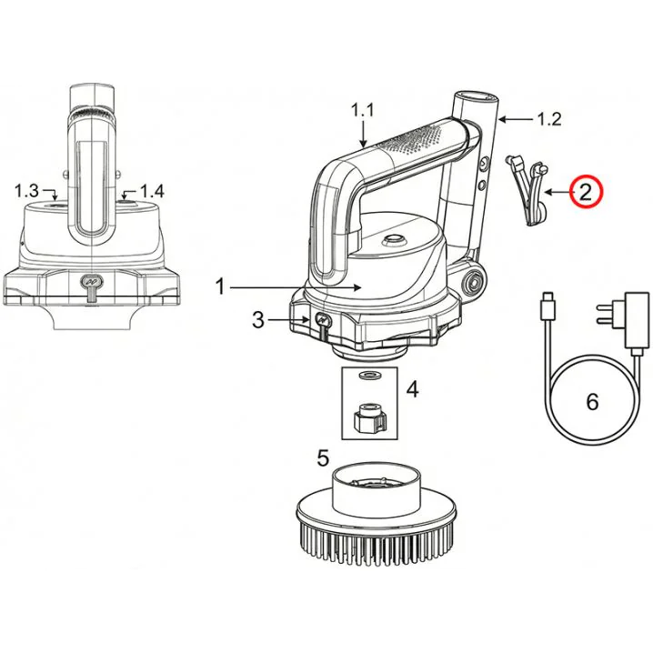 Zapięcie w kształcie litery V (klips) Kokido SCRUBBY