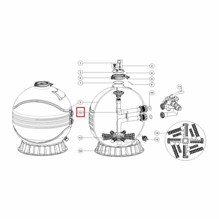 Dyfuzor do filtra Emaux MFS35 (89012619)