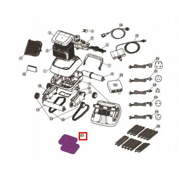 Dodatkowy filtr cząsteczek drobnych do odkurzacza Aquaviva Black Pearl 7310 (71170), 1 szt.