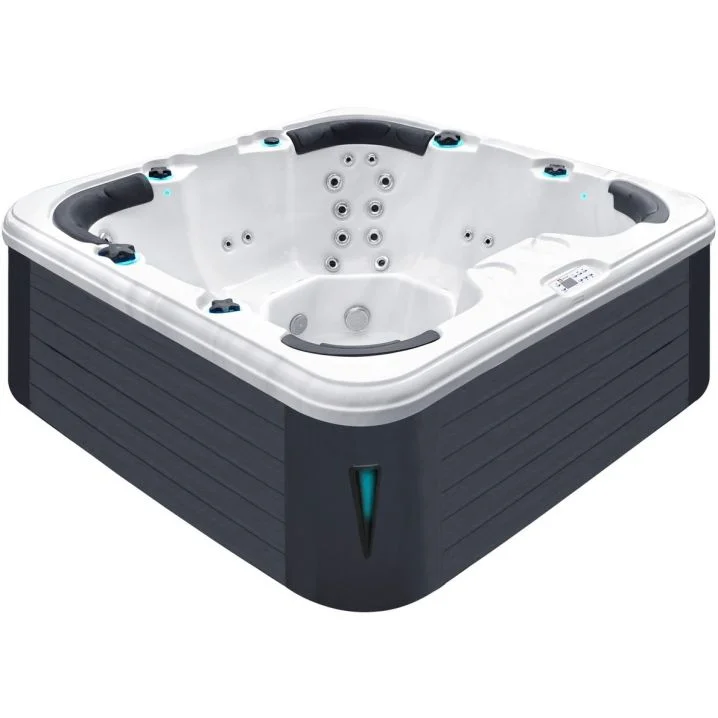 Jacuzzi z hydromasażem Passion Spas Rewind (204х204х85 cm), srebrno-biały