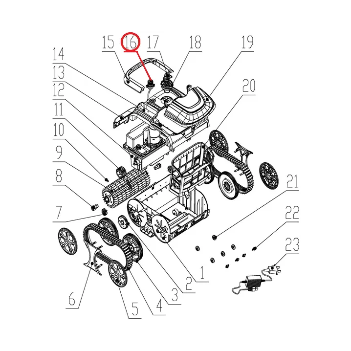 Złącze do ładowania odkurzacza Wybotics WY200, (Nr16 S.WY3312Pro.019)